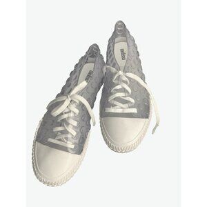 Melissa Womens NEW Bubble Lace-Up Jelly Sneakers Clear & White Lightweight 8